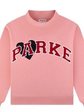 PARKE Women's Pink Logo Crewneck Sweatshirt